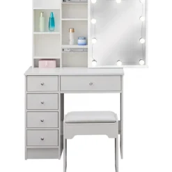 Sminkbord med belysning och stol - Babe