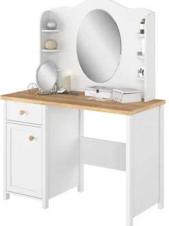 Sminkbord vit / trä