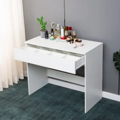 Sminkbord vitt med förvaring 90 cm bred