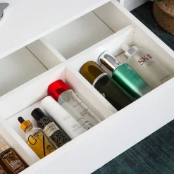 Sminkbord vitt med förvaring 90 cm bred