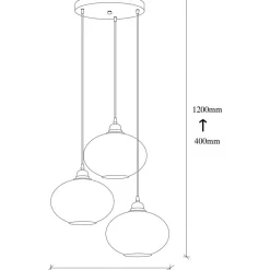 Smoke taklampa 51 - Svart