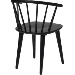 Smokey matgrupp, runt matbord med 4 st Dalsland karmstol - Gråbetsad ek/svart + 4.00 x Stolsdyna