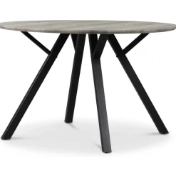 Smokey matgrupp, runt matbord med 4 st Dalsland karmstol - Gråbetsad ek/svart