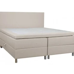 Säng med förvaring beige boxbed 180x200 cm