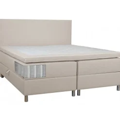 Säng med förvaring beige boxbed 180x200 cm