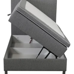 Säng med förvaring grå 120x200 cm