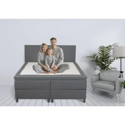 Säng 160x200 cm med förvaring grå