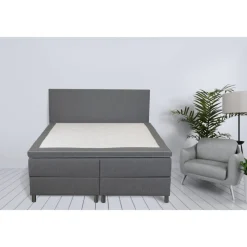 Säng 160x200 cm med förvaring grå