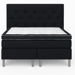 Säng 180x200 cm med sänggavel - Mörkgrå - Hilton Deluxe