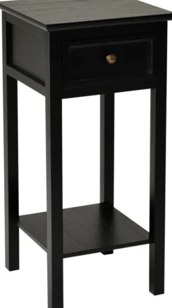 Sängbord 75 cm högt antiksvart - Holmby