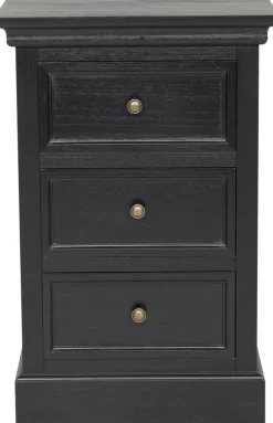 Sängbord Bristol i svart - 70 cm hög + Fläckborttagare för möbler