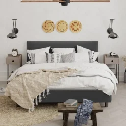 Sängbord höjd 60 cm ljusbrun