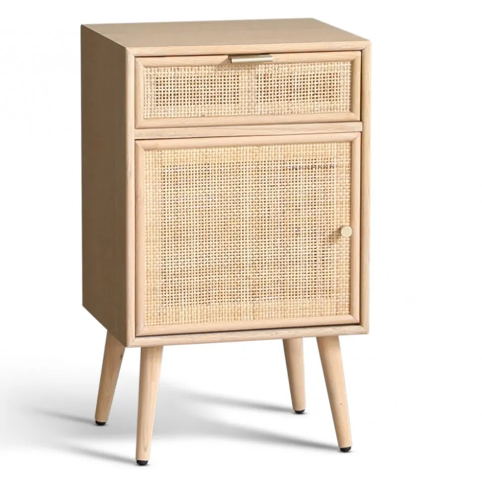 Sängbord i rotting/ek - Stockholm + Möbeltassar