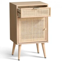 Sängbord i rotting/ek - Stockholm + Möbeltassar