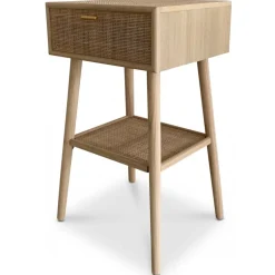 Sängbord i rotting/mässig höjd 70 cm - React