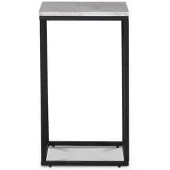 Sängbord ljus marmor foliering 72 cm högt