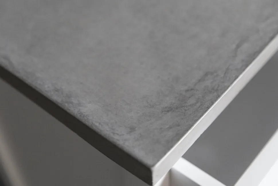 Sängbord med 3 låda - Vit/cement