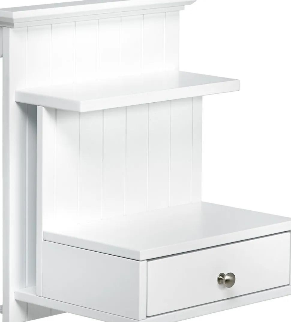 Sängbord vägghängt vitt - Linnea + Fläckborttagare för möbler