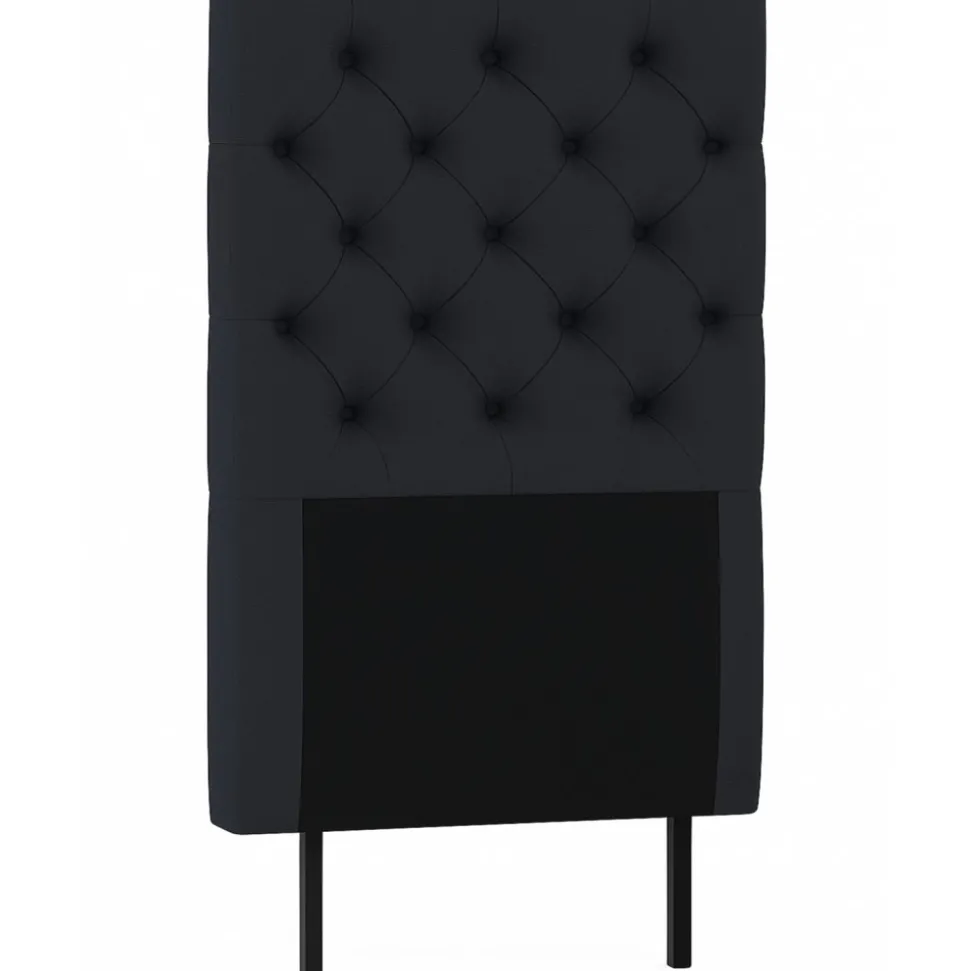 Sänggavel 90 cm bred med knappar - Mörkgrå