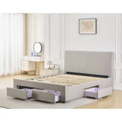 Sängram 140 x 200 cm - Grå