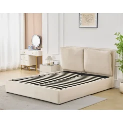 Sängram lyx 160 x 200 cm - Beige