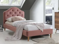 Sängram med gavel 90x200 cm Rosa - Chloe + Möbeltassar