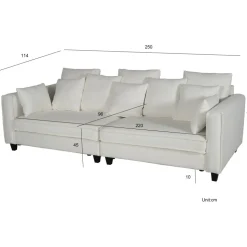 Soffa 250 cm - Brandy