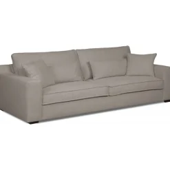 Soffa 252 cm bred beigegrå boucle