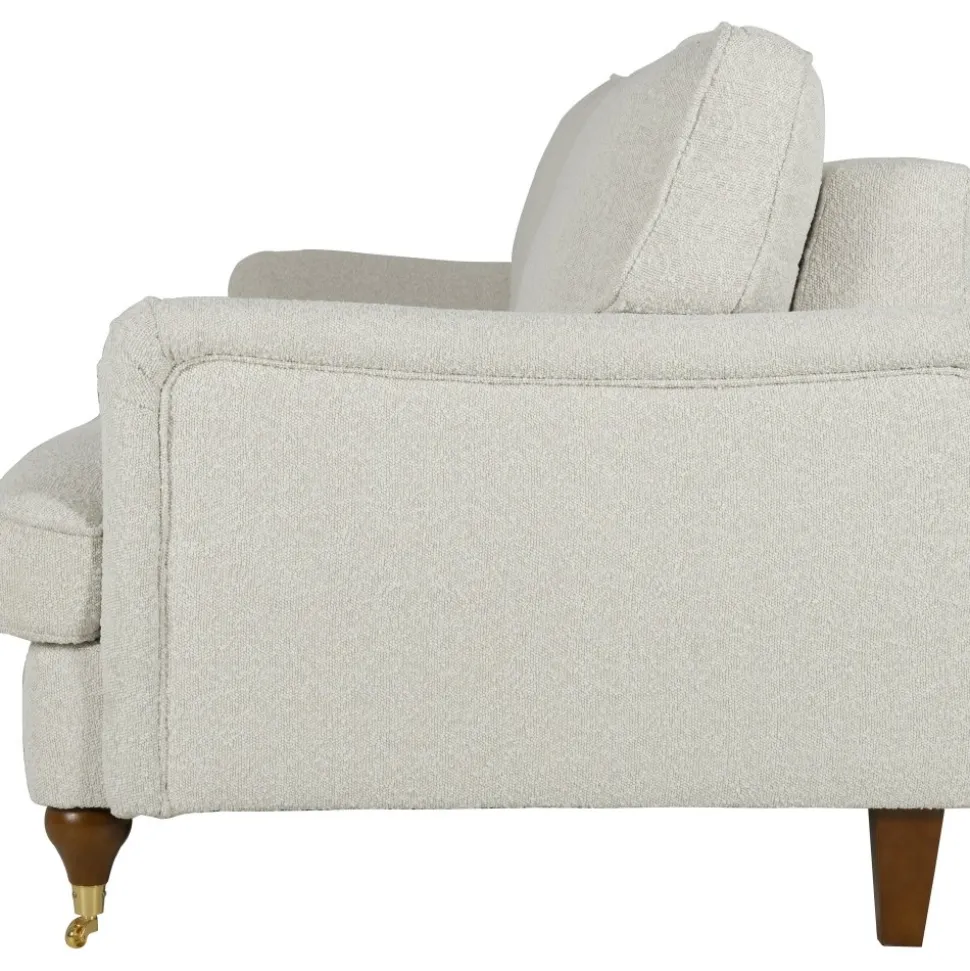 Soffa 210 cm bred Howard Watford Deluxe i bouclé + Textilrengöring för möbler