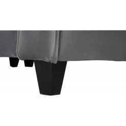 Soffa 250 cm bred mörkgrå sammet 114 cm djup + Textilrengöring för möbler