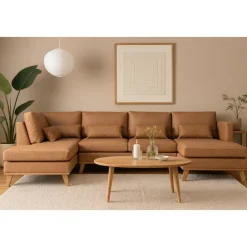 Soffa 322 cm brun PU - Ranger