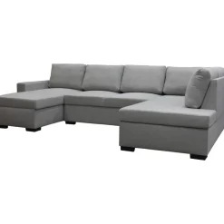 Soffa 309 cm ljusgrå - Solna + Fläckborttagare för möbler