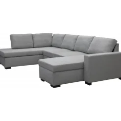 Soffa 309 cm ljusgrå - Solna + Fläckborttagare för möbler