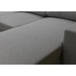 Soffa 309 cm ljusgrå - Solna + Textilrengöring för möbler