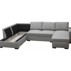 Soffa 309 cm ljusgrå - Solna + Textilrengöring för möbler