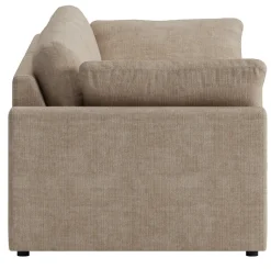 Soffa 266 cm 4-sits mörkbeige - Moby + Textilrengöring för möbler