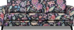 Soffa blommigt tyg 3-sits - 204 cm + Fläckborttagare för möbler