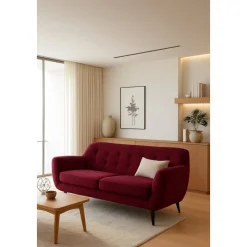 Soffa Boggie 190 cm - Vinröd