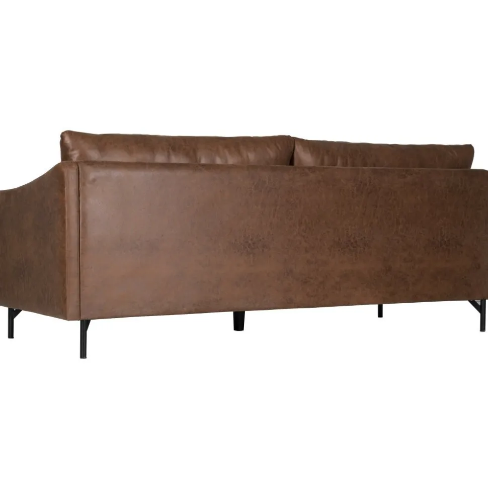 Soffa brun vintage 3-sits 223 cm