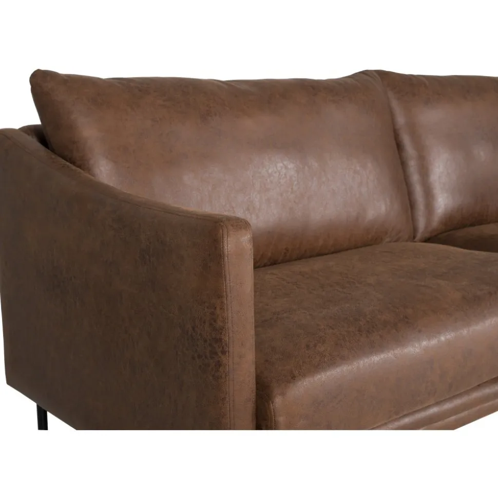 Soffa brun vintage 3-sits 223 cm