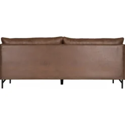 Soffa brun vintage 3-sits 223 cm + Fläckborttagare för möbler