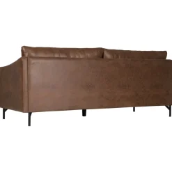 Soffa brun vintage 3-sits 223 cm + Textilrengöring för möbler