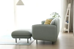 Soffa Catta med fotpall - 200 cm + Textilrengöring för möbler