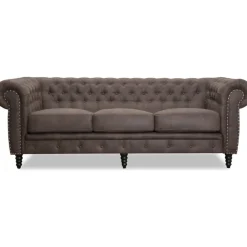 Soffa Chesterfield 3-sits - 214 cm + Textilrengöring för möbler