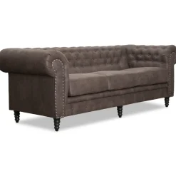 Soffa Chesterfield 3-sits - 214 cm + Fläckborttagare för möbler