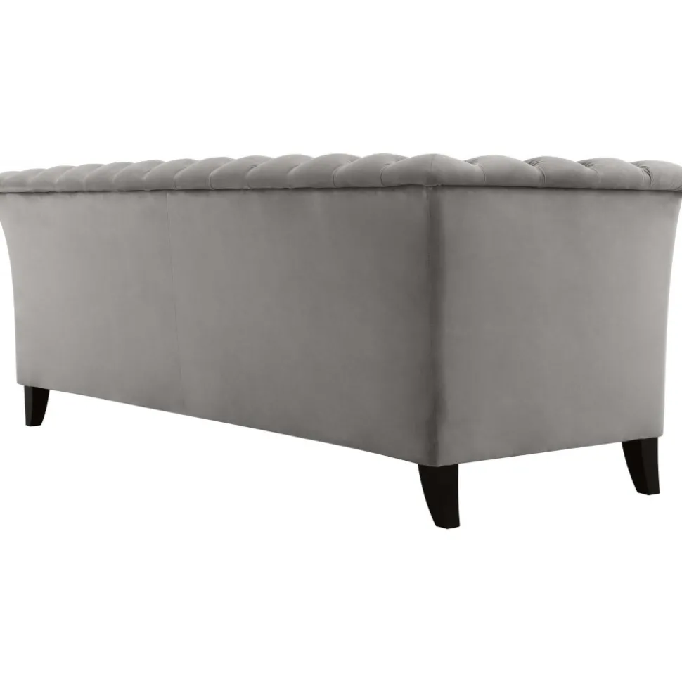 Soffa chesterfield 3-sits grå - Henry + Textilrengöring för möbler