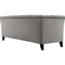 Soffa chesterfield 3-sits grå - Henry