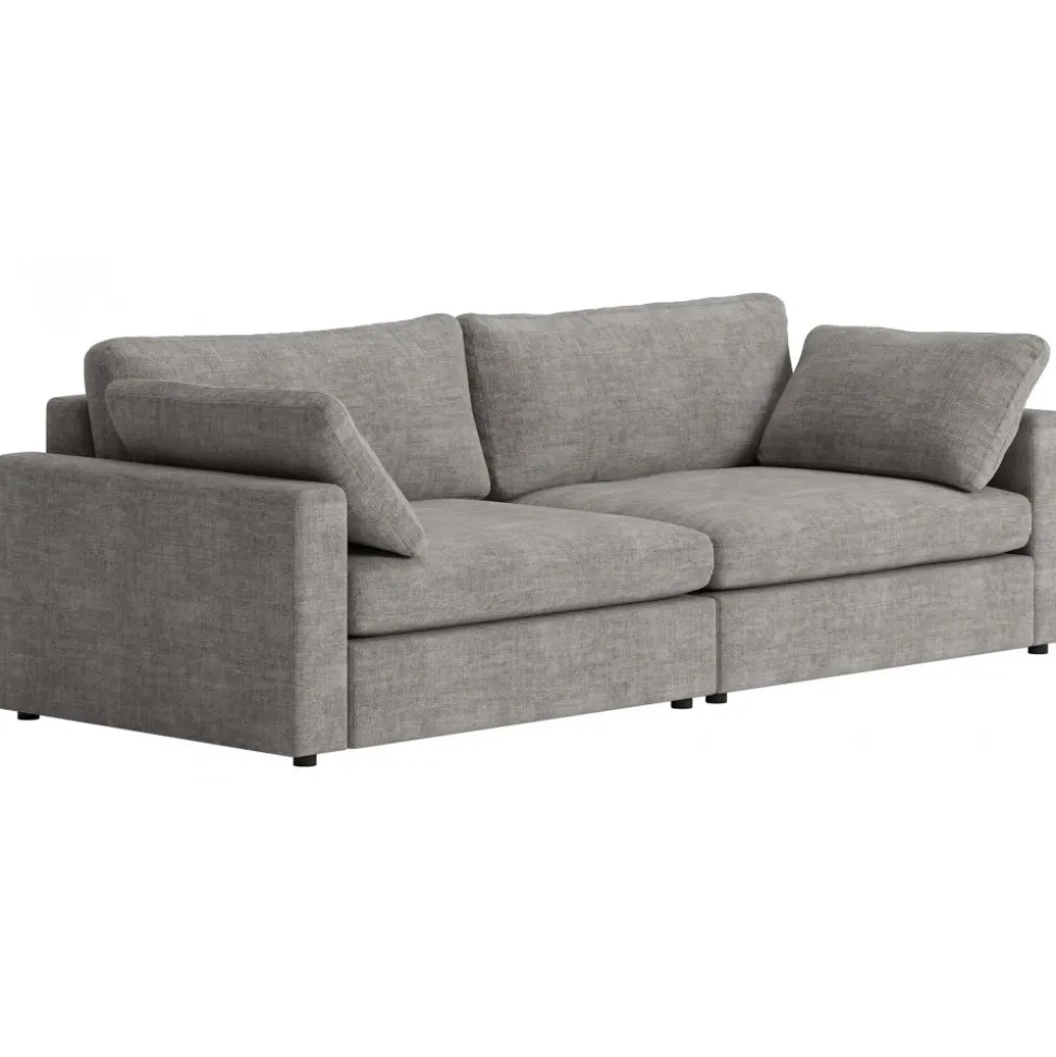 Soffa Falkenberg 4-sits 266 cm bred - Grå + Möbeltassar
