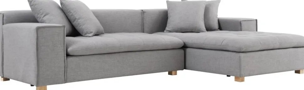 Soffa grå divan 251 cm - Sake