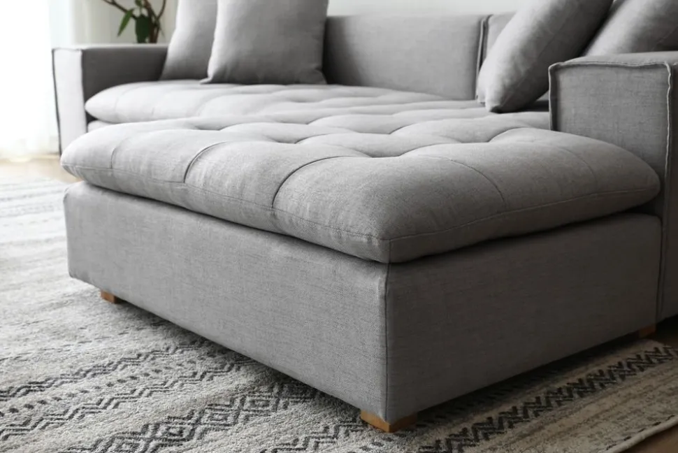 Soffa grå divan 251 cm - Sake